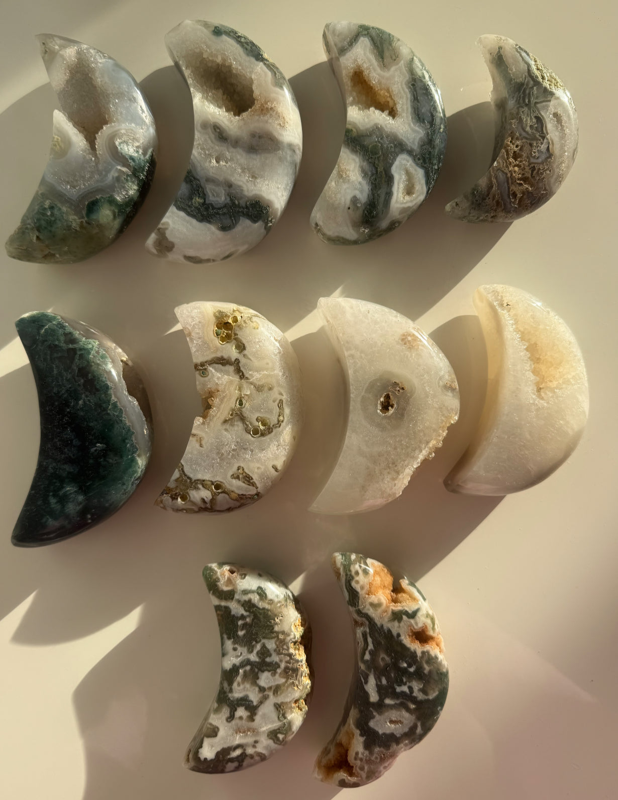 Moss Agate Moons