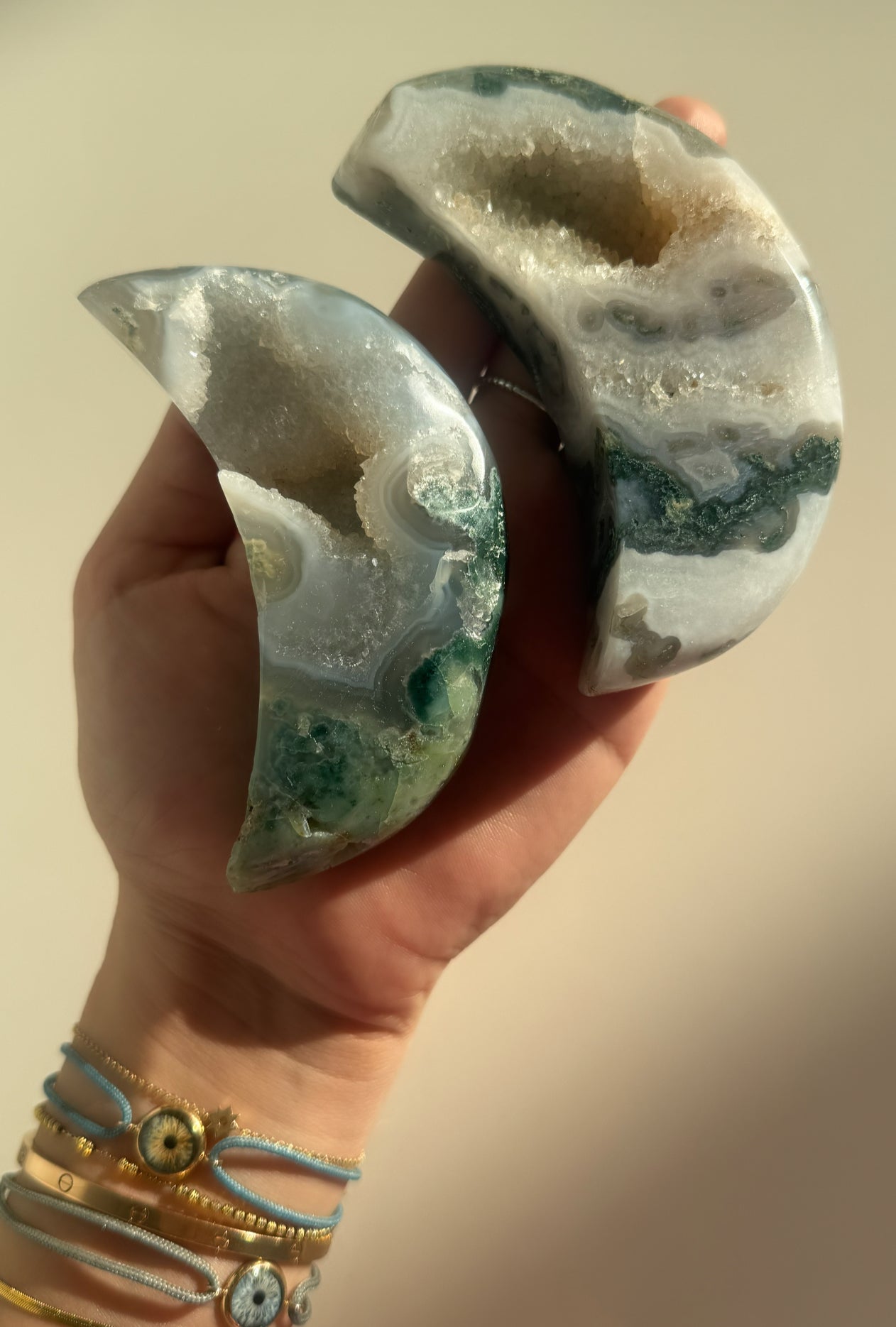 Moss Agate Moons