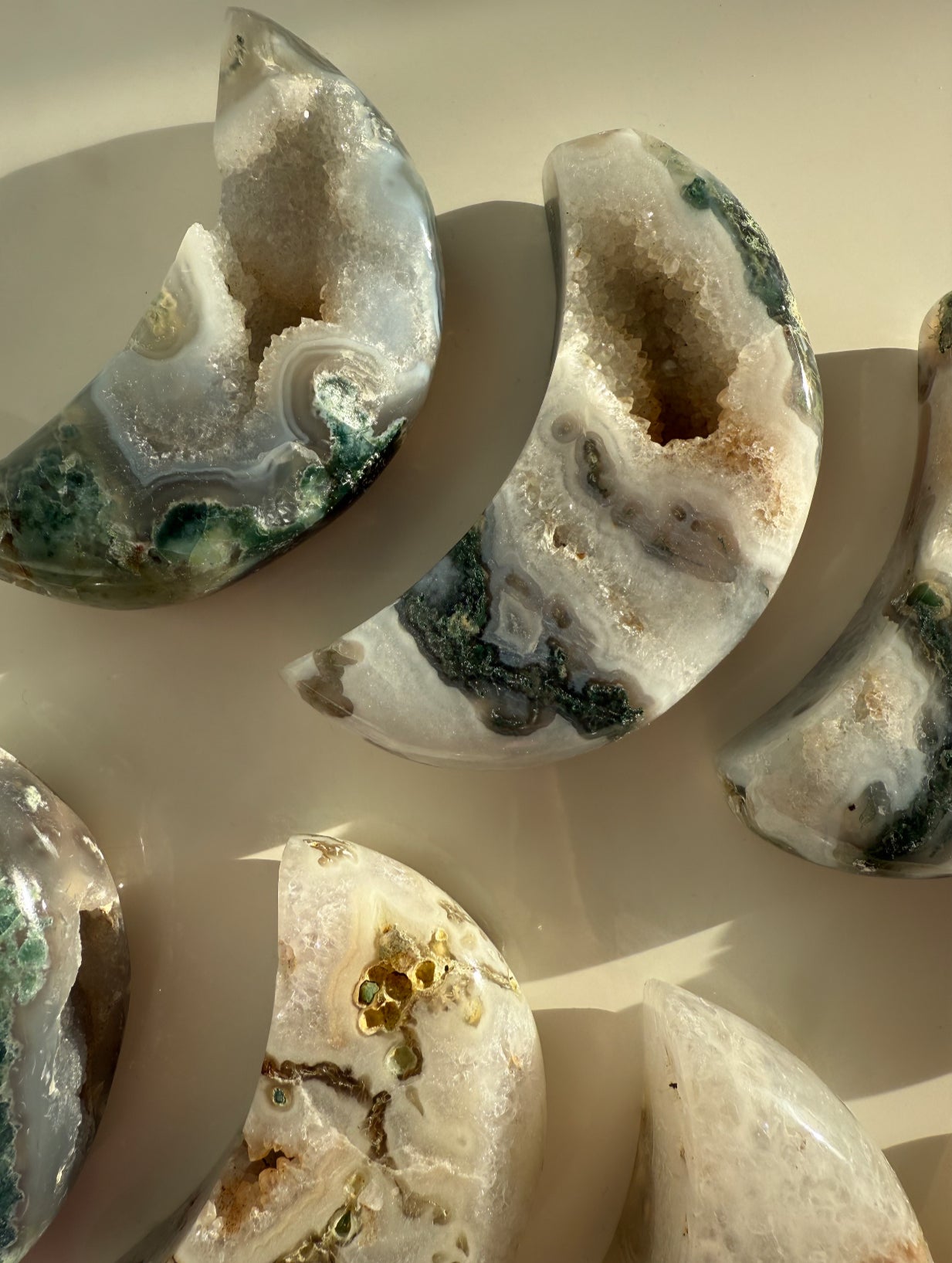 Moss Agate Moons