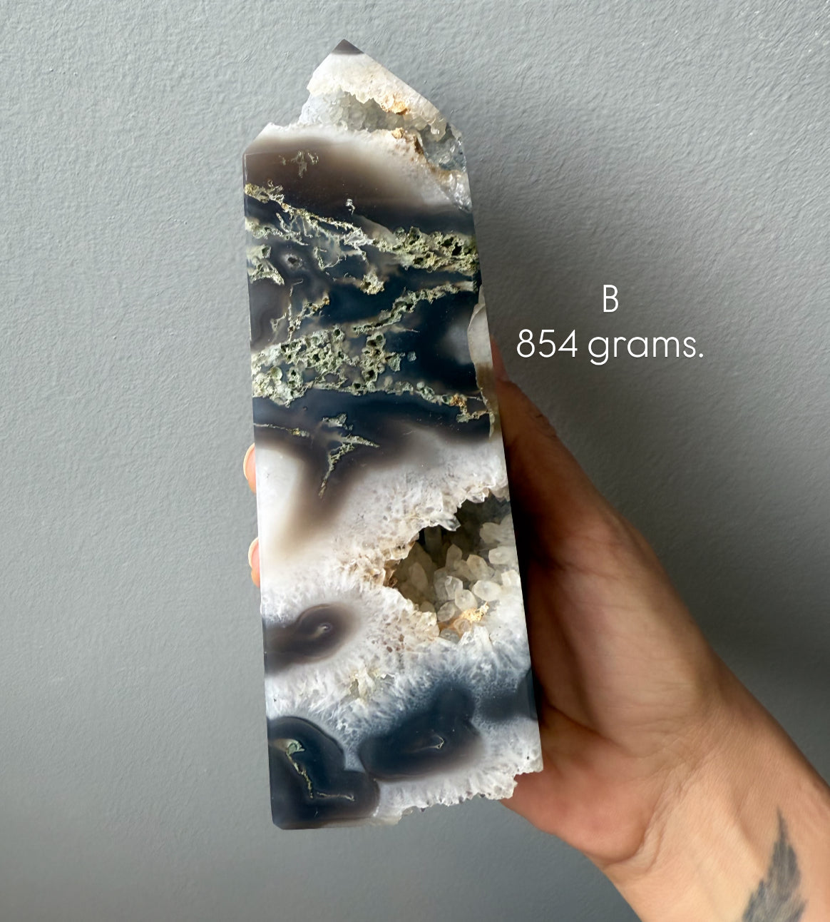 Purple Moss Agate Towers