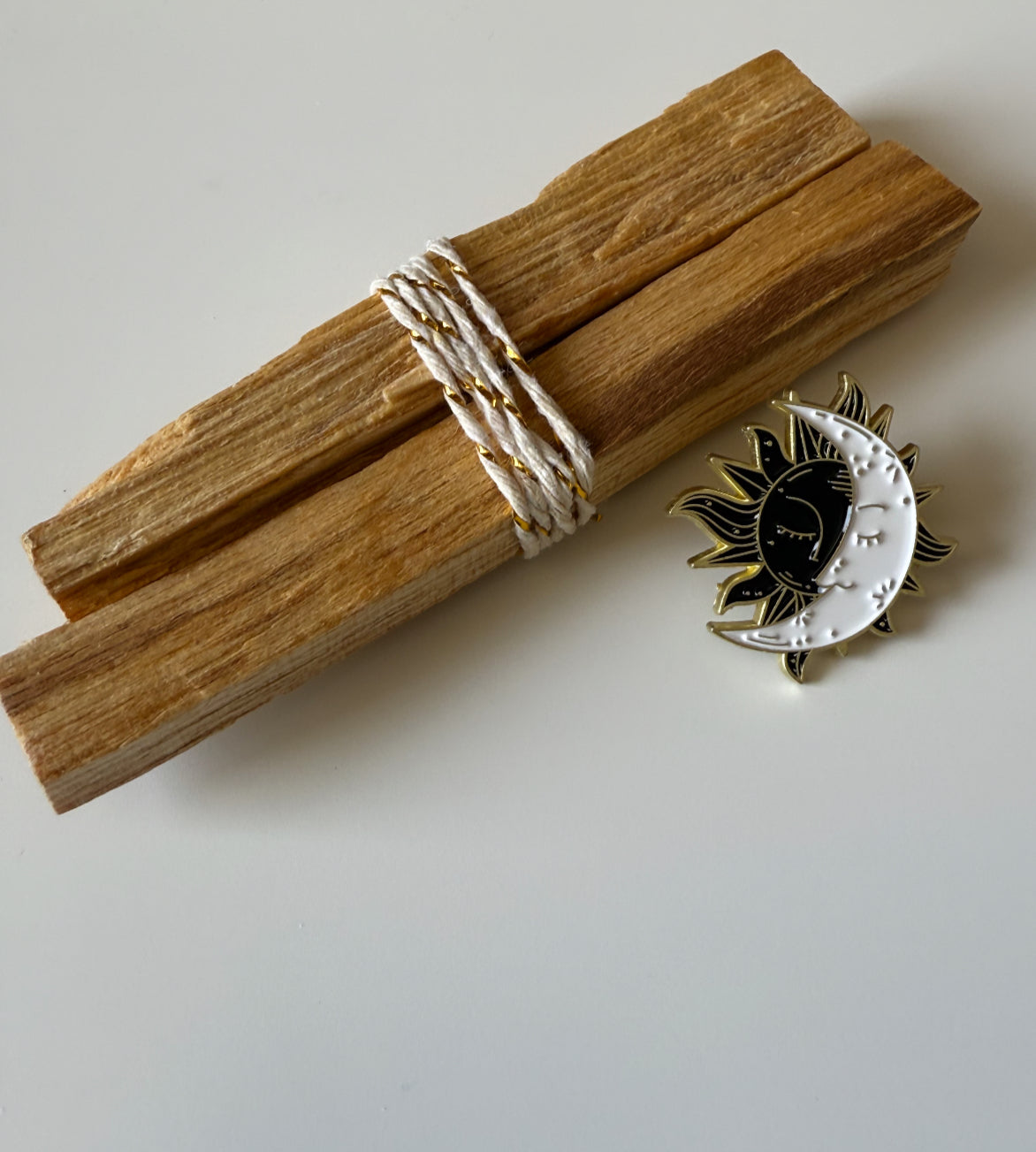 Palo Santo Sun & Moon Pin