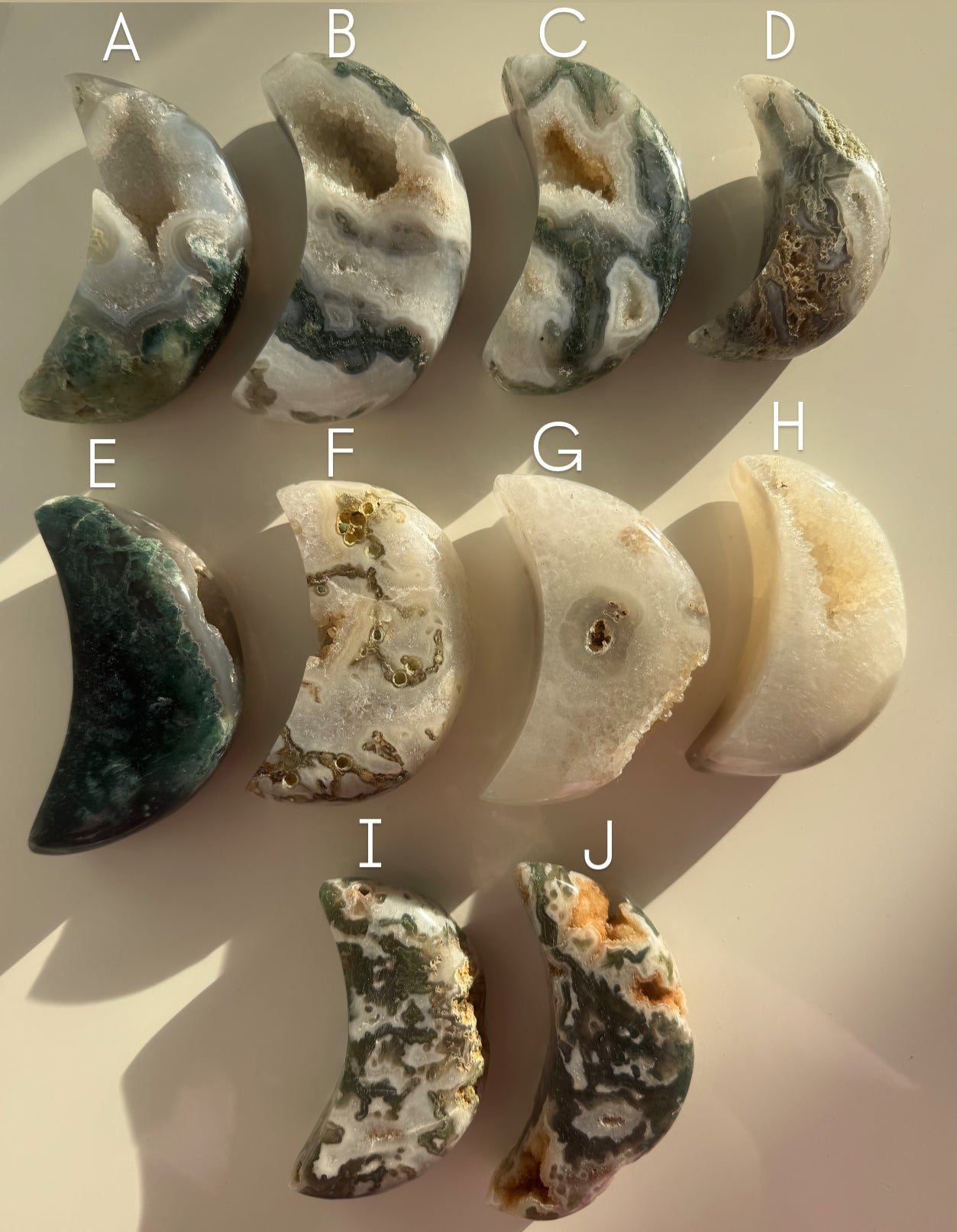 Moss Agate Moons